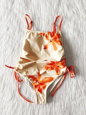 NWOT Amazon Floral One Piece Swimsuit Size Small